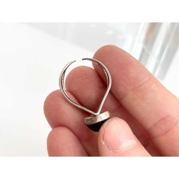 Genuine Tiger's Eye Israeli Made 925 sterling Silver Vintage Ring - sz 6.5 - Picture 10 of 10